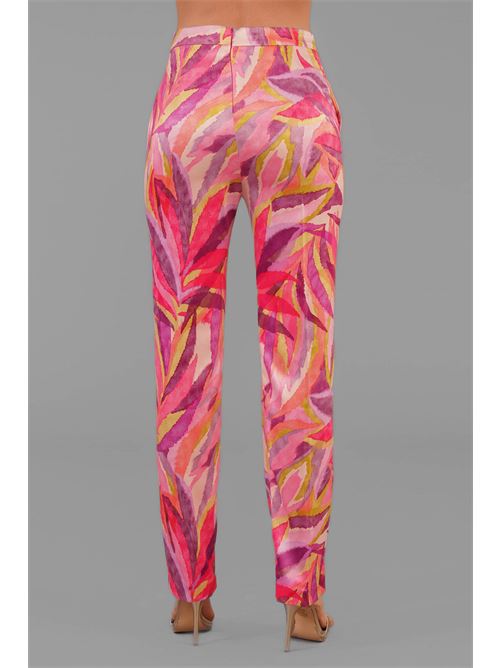 Pantalone in raso fantasia elmas phil | 011056FANTASIA